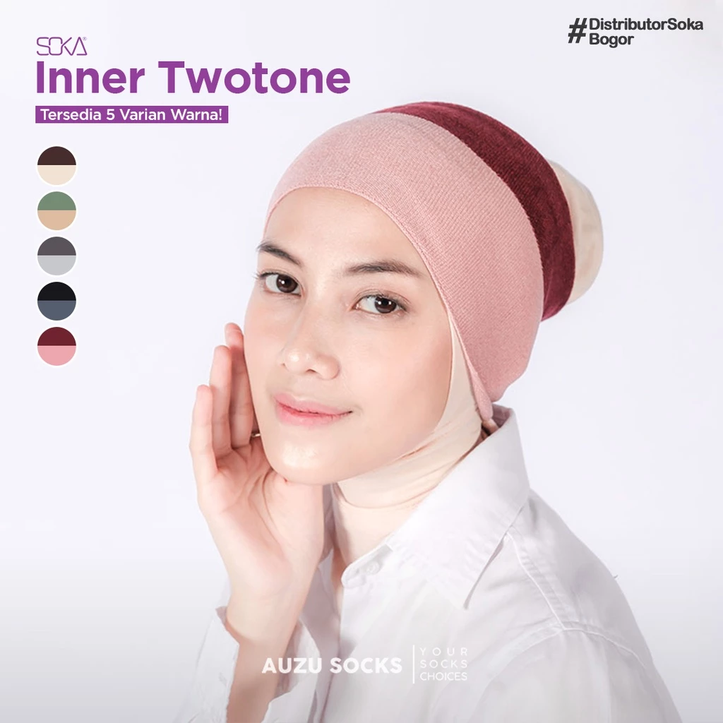 Ciput Bandana Essentials Rajut SOKA Inner Twotone - Inner Hijab