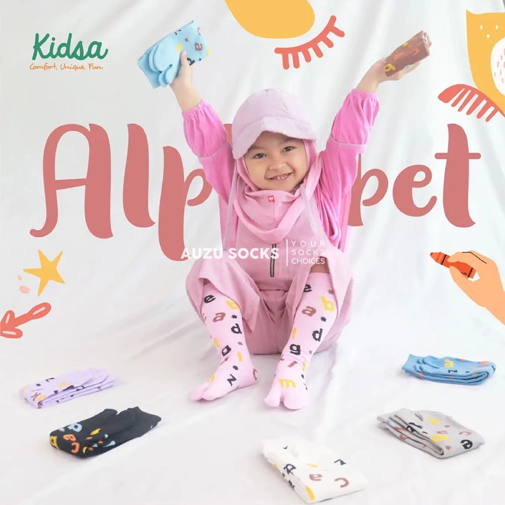 Kaos Kaki Anak Motif Jempol Telapak - Kanik Kidsa Alfabet