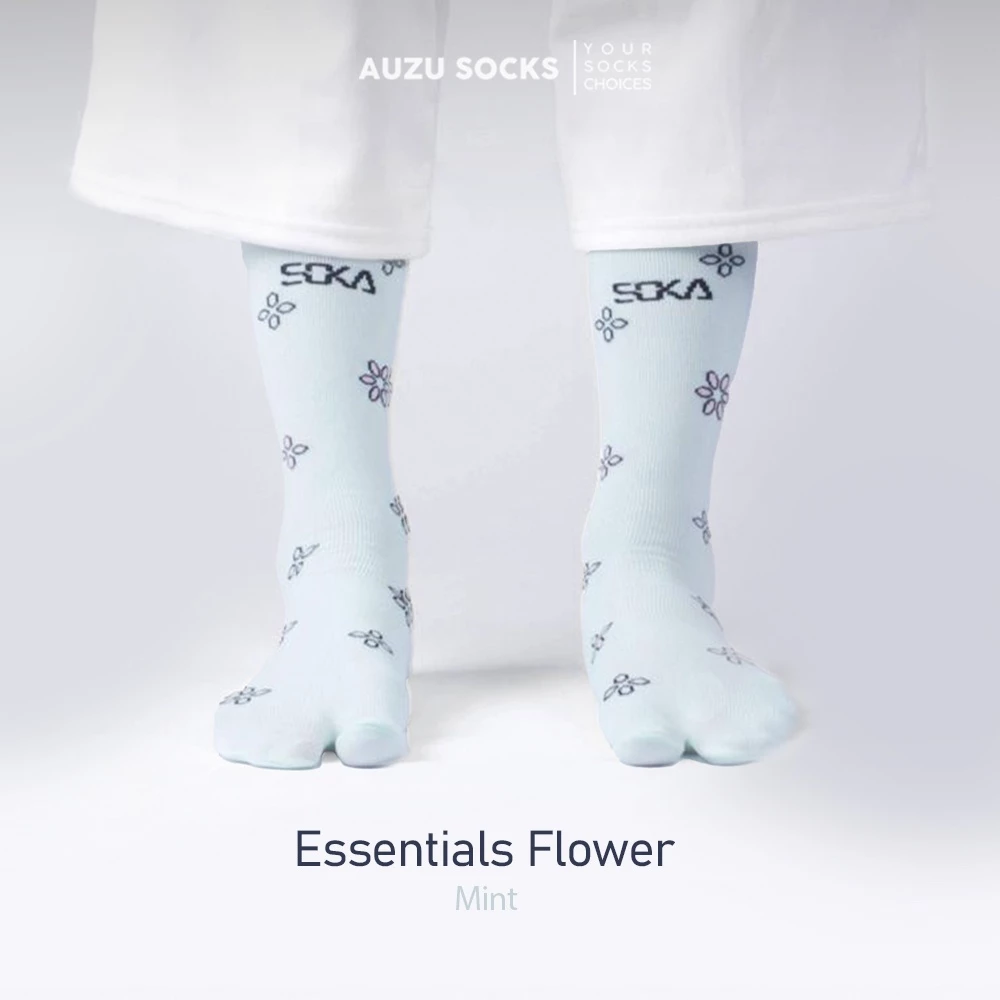 Soka Essentials Flower Mint - Auzu Socks
