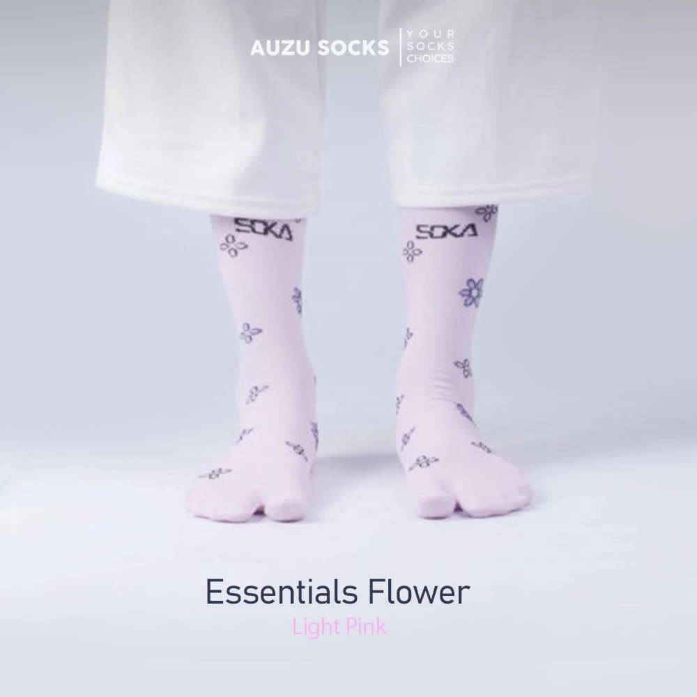 Soka Essentials Flower Light Pink - Auzu Socks