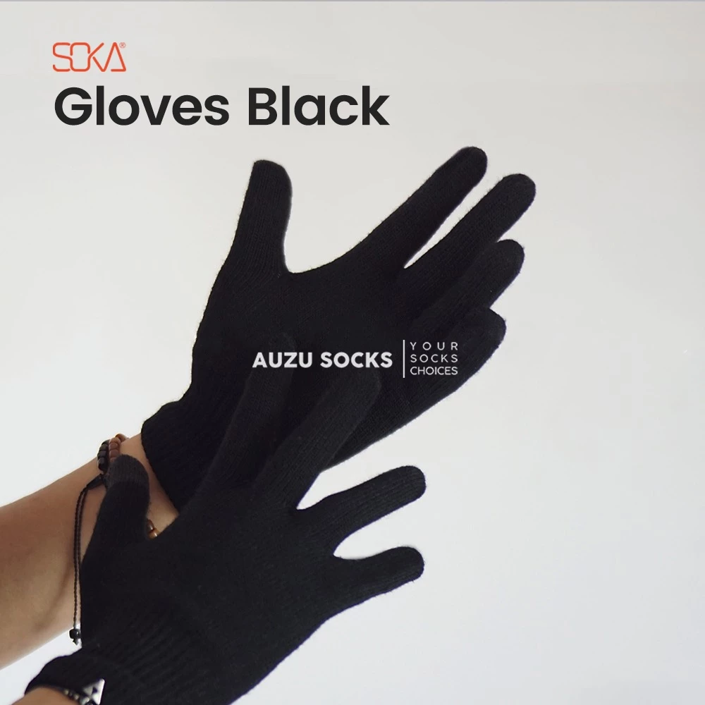 Sarung Tangan Hitam Polos - SOKA GLOVES BLACK