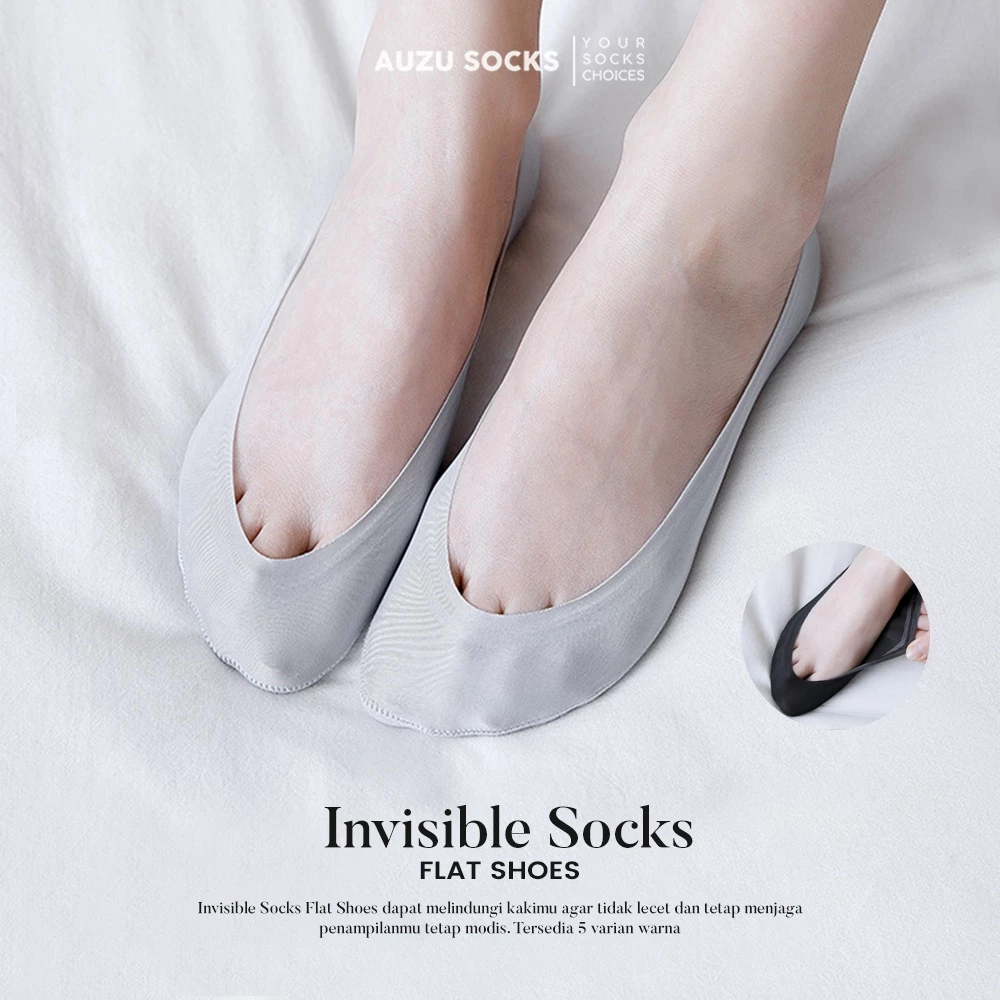 Kaos kaki invisible socks wanita - Flat shoes socks nude peach black