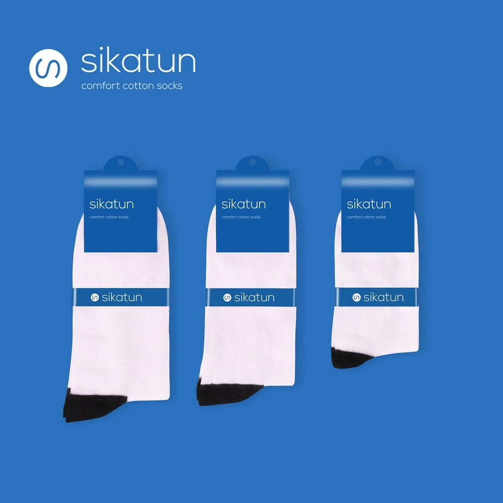 Kaos Kaki Sekolah Hitam Putih SD SMP SMA - Sikatun School Socks