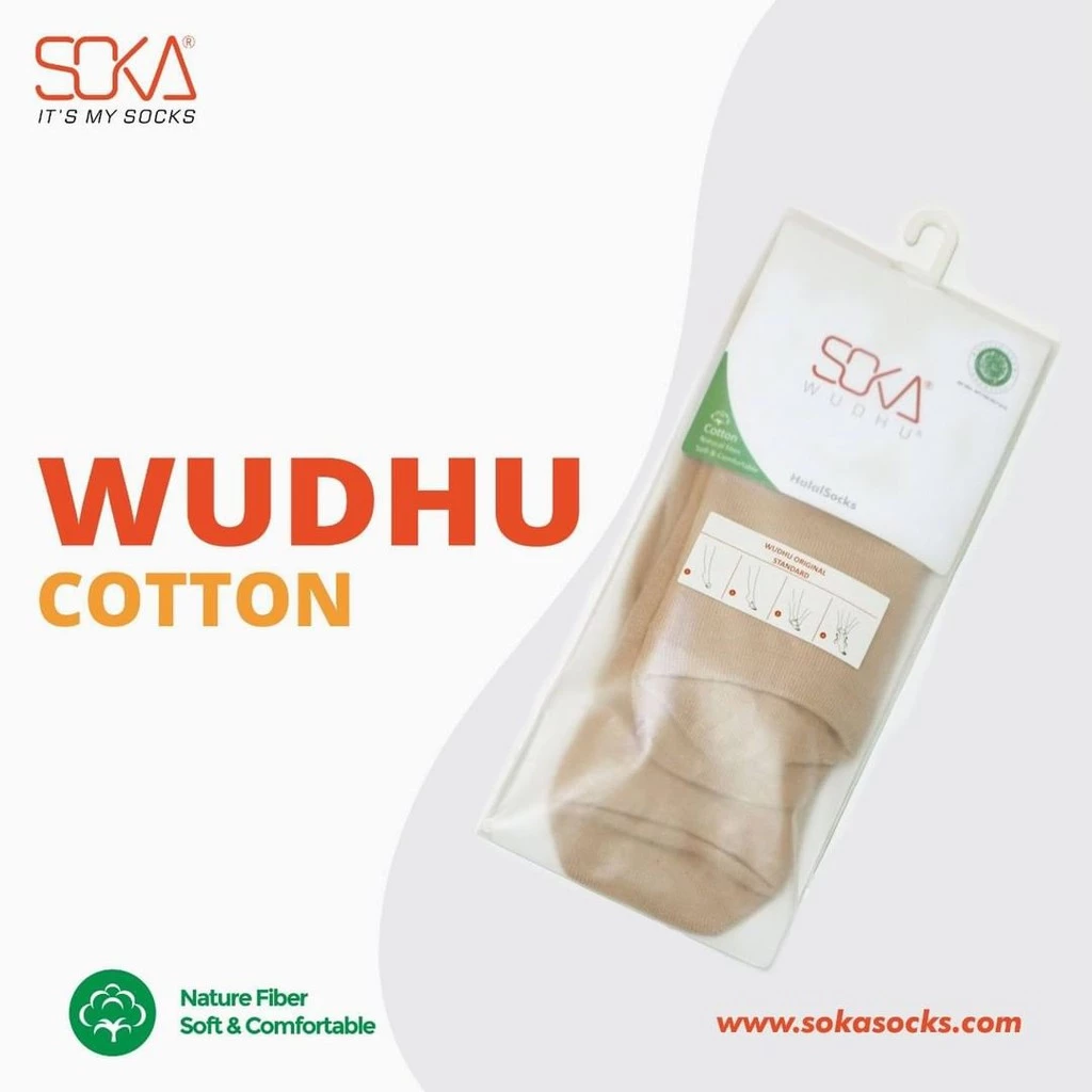 Soka Wudhu Cotton - Kaos kaki wudhu muslimah travelling