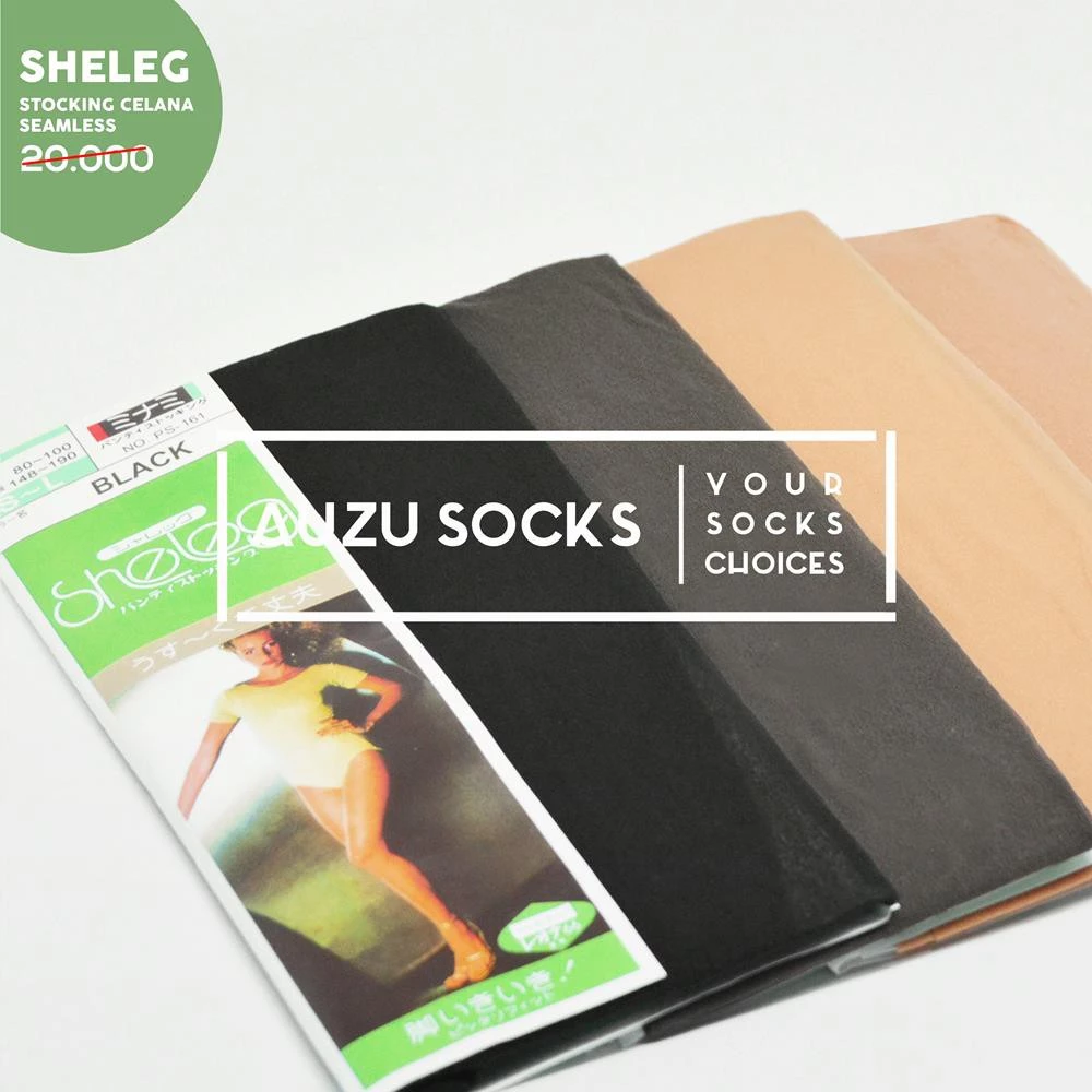 Stocking Sheleg Celana Pantyhose Transparan - Cream Hitam Putih Abu