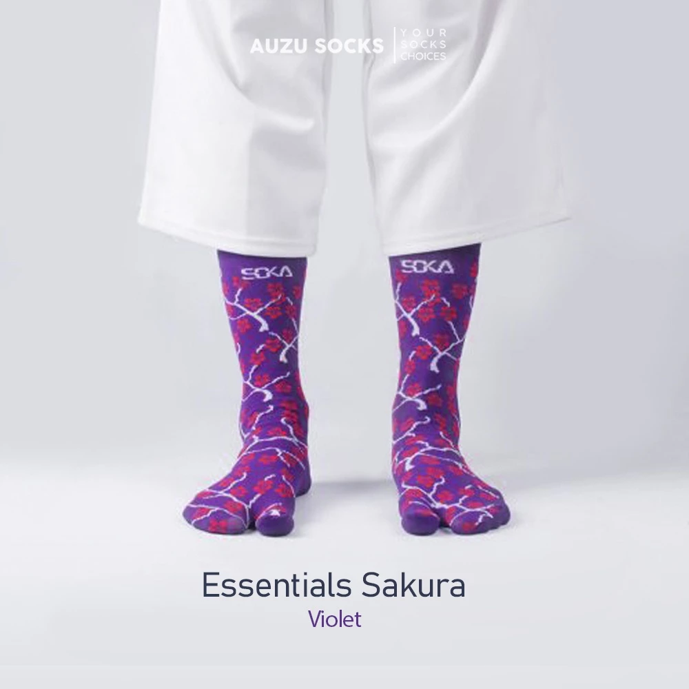 Soka Essentials Sakura Violet - Auzu Socks
