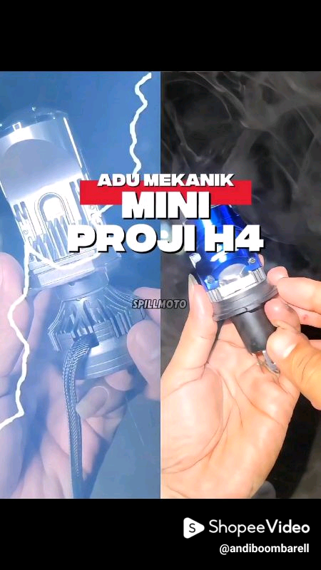 perbandingan cahaya lampu mini proji biled H4 RTD RAYTON M01U to MT ...
