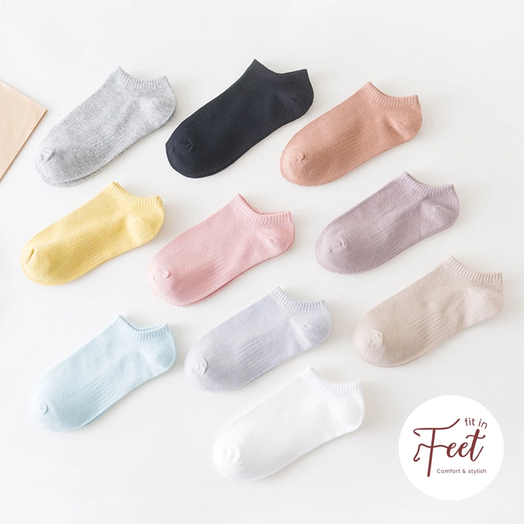 FIT IN FEET - ANKLE SOCKS WOMAN PASTEL / Kaos Kaki Wanita Semata Kaki Warna Pastel
