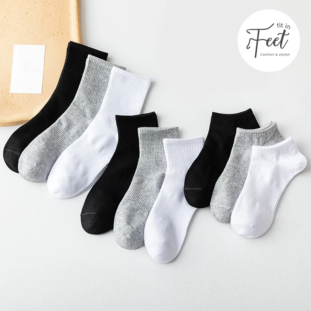 FIT IN FEET - SPORTS SOCKS UNISEX / Kaos Kaki Sport Pria Wanita