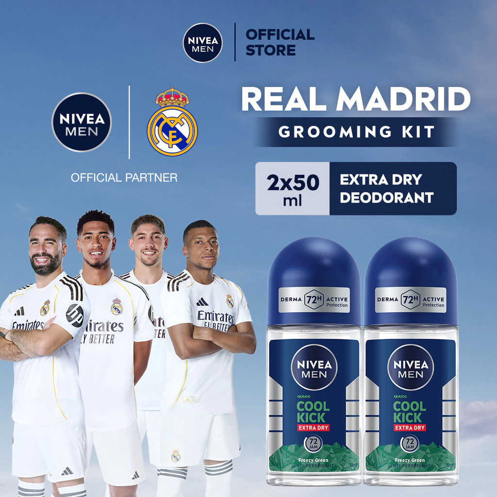 NIVEA Men Cool Kick Freezy Green Deo Roll On 50mL Twinpack