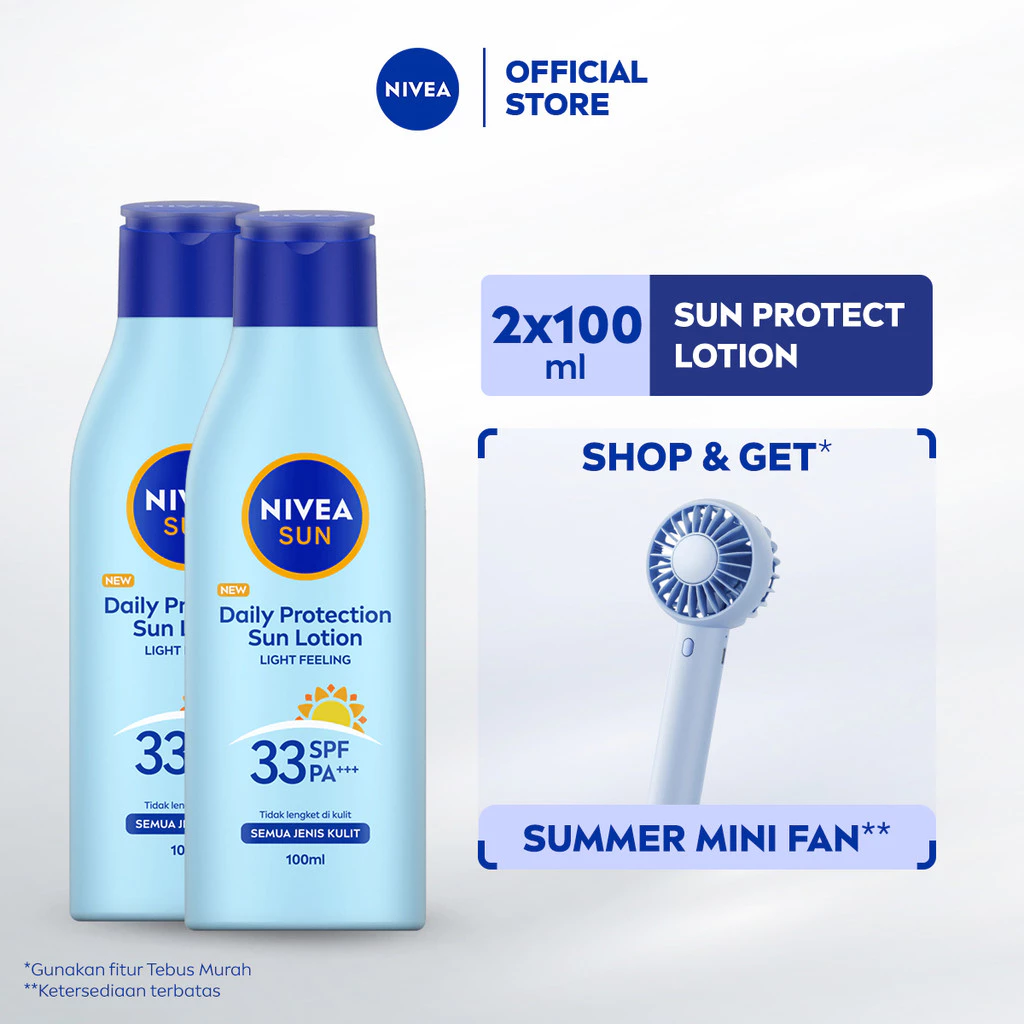 NIVEA Body Lotion Daily Protection Sun Lotion SPF33 PA+++ 100ml  Twinpack