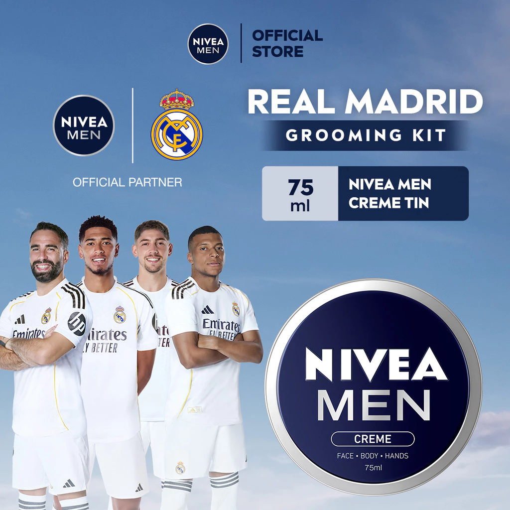 NIVEA MEN Creme Creme Tin 75ml - Krim Pelembab Pria Multifungsi Melindungi Kulit Kering Setelah Bercukur Untuk Wajah Tangan Badan Agar Kenyal Halus Lembut - Vitamin E, FILTER UVA/UVB Tekstur Halus Ringan Dan Cepat Meresap Wangi Maskulin