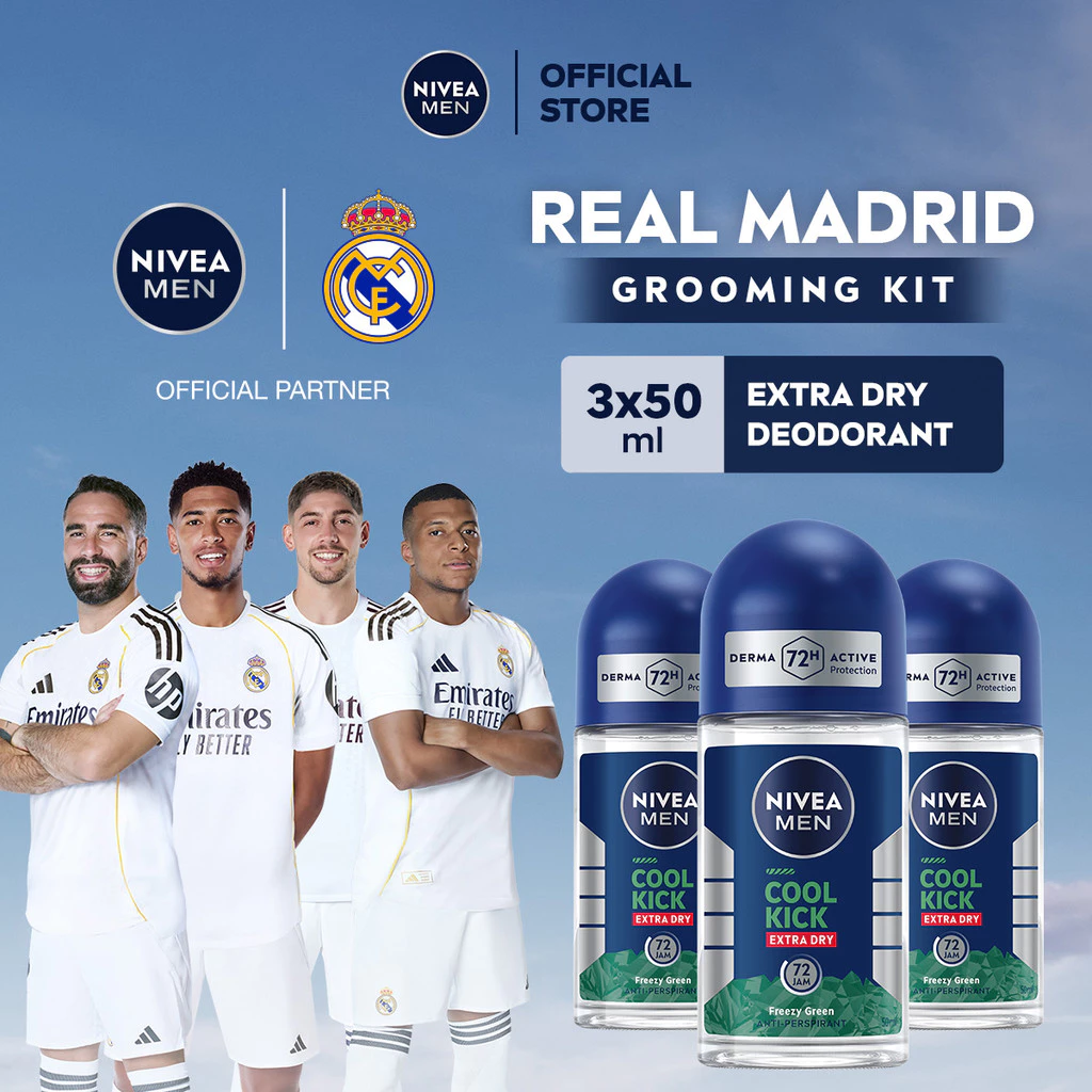 NIVEA Men Cool Kick Freezy Green Deo Roll On 50mL Triplepack