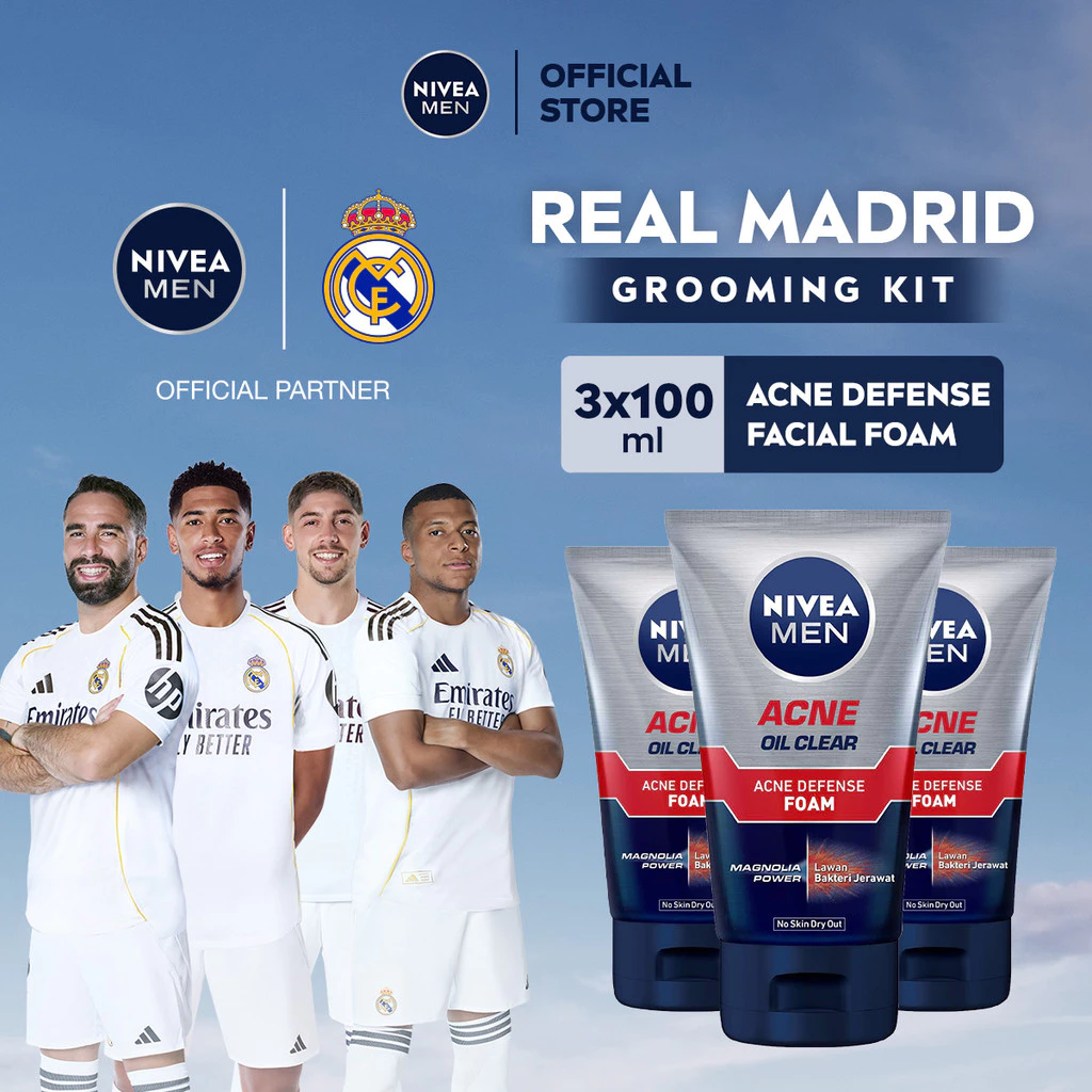 NIVEA MEN Acne Oil Clear Acne Defense Foam 100mL Triplepack