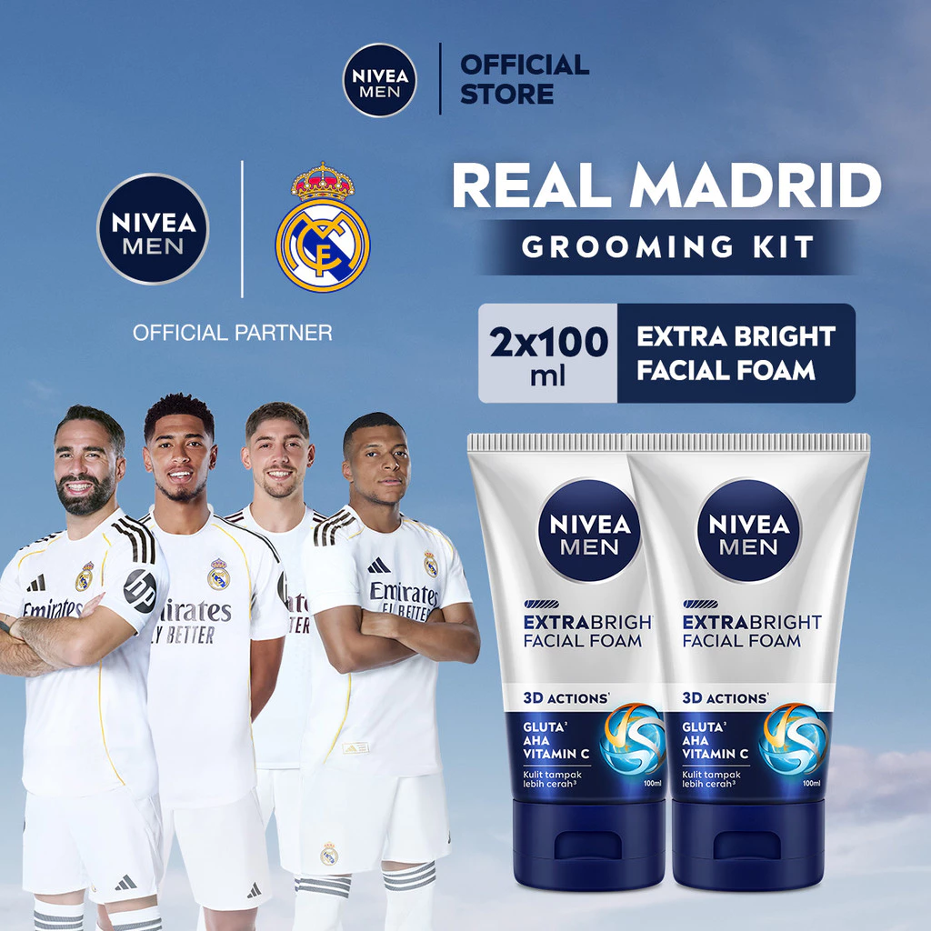 NIVEA MEN Personal Care Men Extra Bright Dark Spot Minimizer Foam 100mL Twinpack