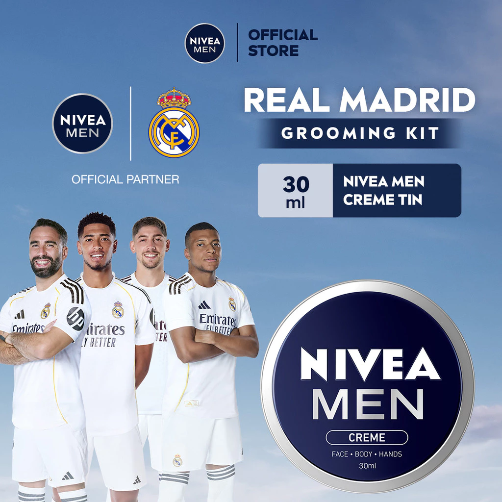 NIVEA MEN Creme Creme Tin 30ml - Krim Pelembab Pria Multifungsi Melindungi Kulit Kering Setelah Bercukur Untuk Wajah Tangan Badan Agar Kenyal Halus Lembut - Vitamin E, FILTER UVA/UVB Tekstur Halus Ringan Dan Cepat Meresap Wangi Maskulin