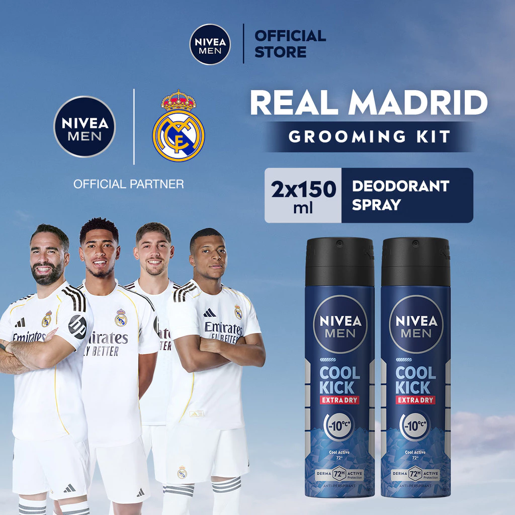 NIVEA MEN Deodorant Cool Kick Spray - 150 ml x2