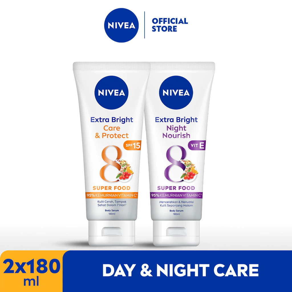 [Special Price]NIVEA Body Serum Extra Bright Brightening Day & Night - Care & Protect + Night Nourish