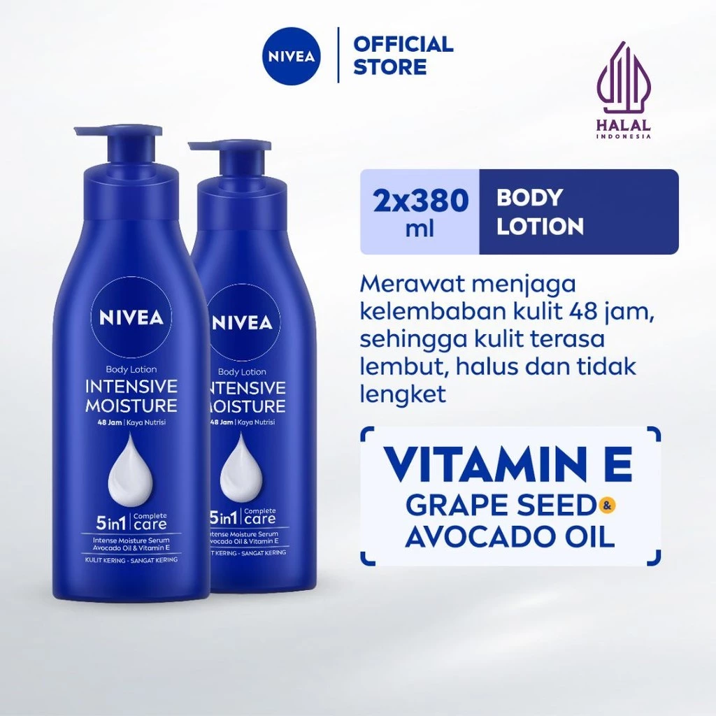 Nivea Body Lotion Intensive & Moisture Lotion 380ml Twin Pack