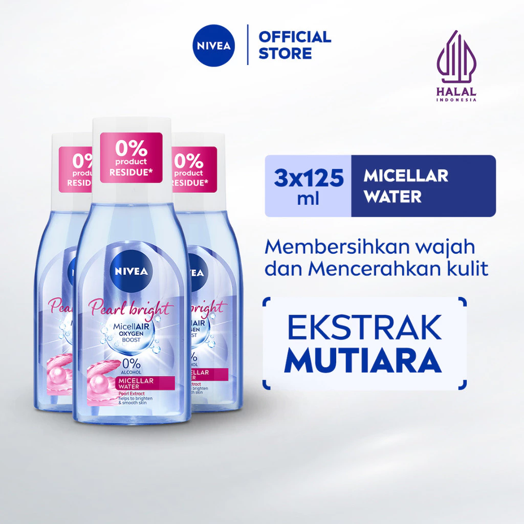 NIVEA Micellair Pearl & White 125mL Triplepack
