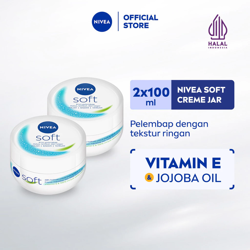 NIVEA Crème Soft Jar 100 ml - Twinpack