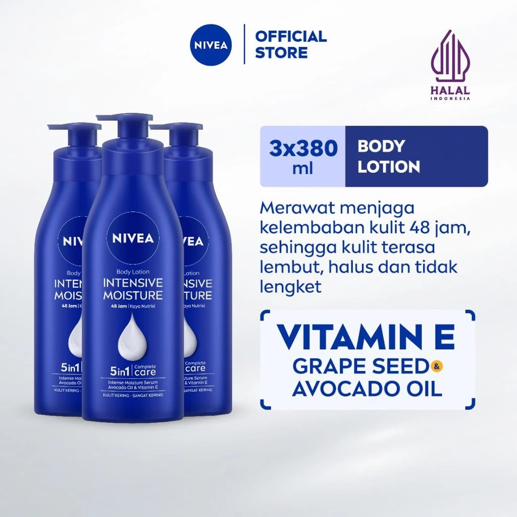 NIVEA Body Intensive Lotion 380ml Triplepack