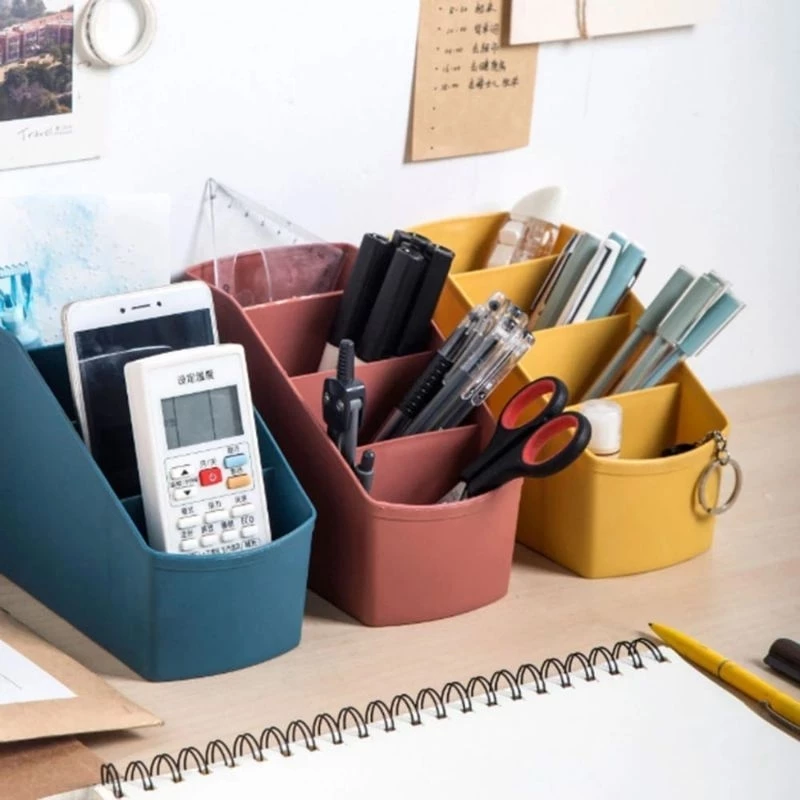 Rak ATK alat Kantor /Kosmetik / Alat tulis Pen Pensil/ Kotak Organizer tempat penyimpanan 4 Sekat