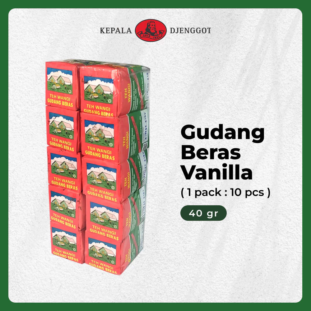 Kepala Djenggot Gudang Beras Vanilla 40 gr ( 1 pack : 10 pcs ) - Teh Tubruk Seduh