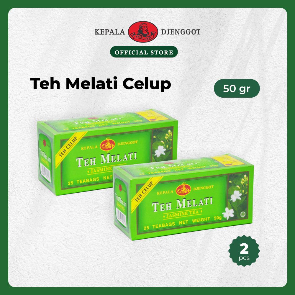 Kepala Djenggot Teh Melati Celup 50gr x 2 pcs - Teh Melati Celup