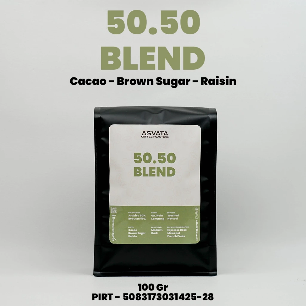 Biji Kopi 100 Gr 50.50 Arabica Robusta Roasted Beans Kopi Susu Blend