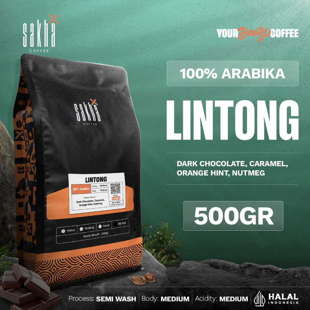 Biji Kopi Bubuk Arabika Lintong Batak Sumatra Arabica Coffee Beans Espresso Dan Manual Bren 500gr