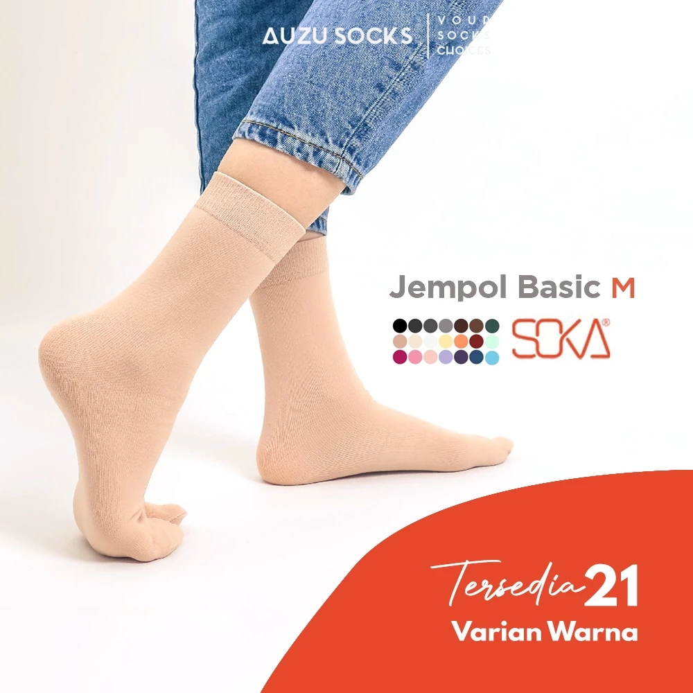 [ TERMURAH ] Kaos Kaki SOKA Basic Jempol M - Kaos kaki sebetis Wanita muslimah - Grosir