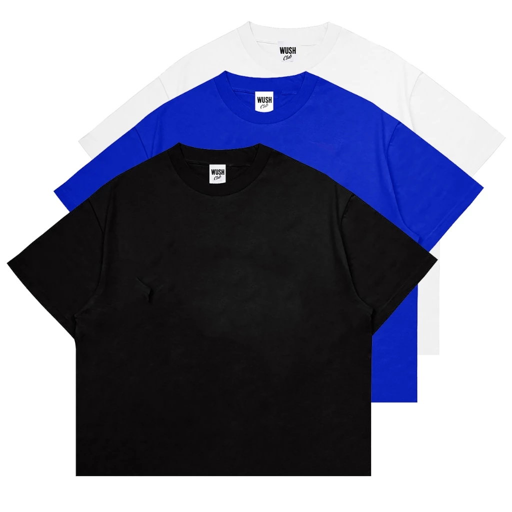 WUSH CLUB BOXY FIT TEE BAJU KAOS DISTRO PRIA WANITA POLOS OVERSIZE COTTON COMBAD 24S