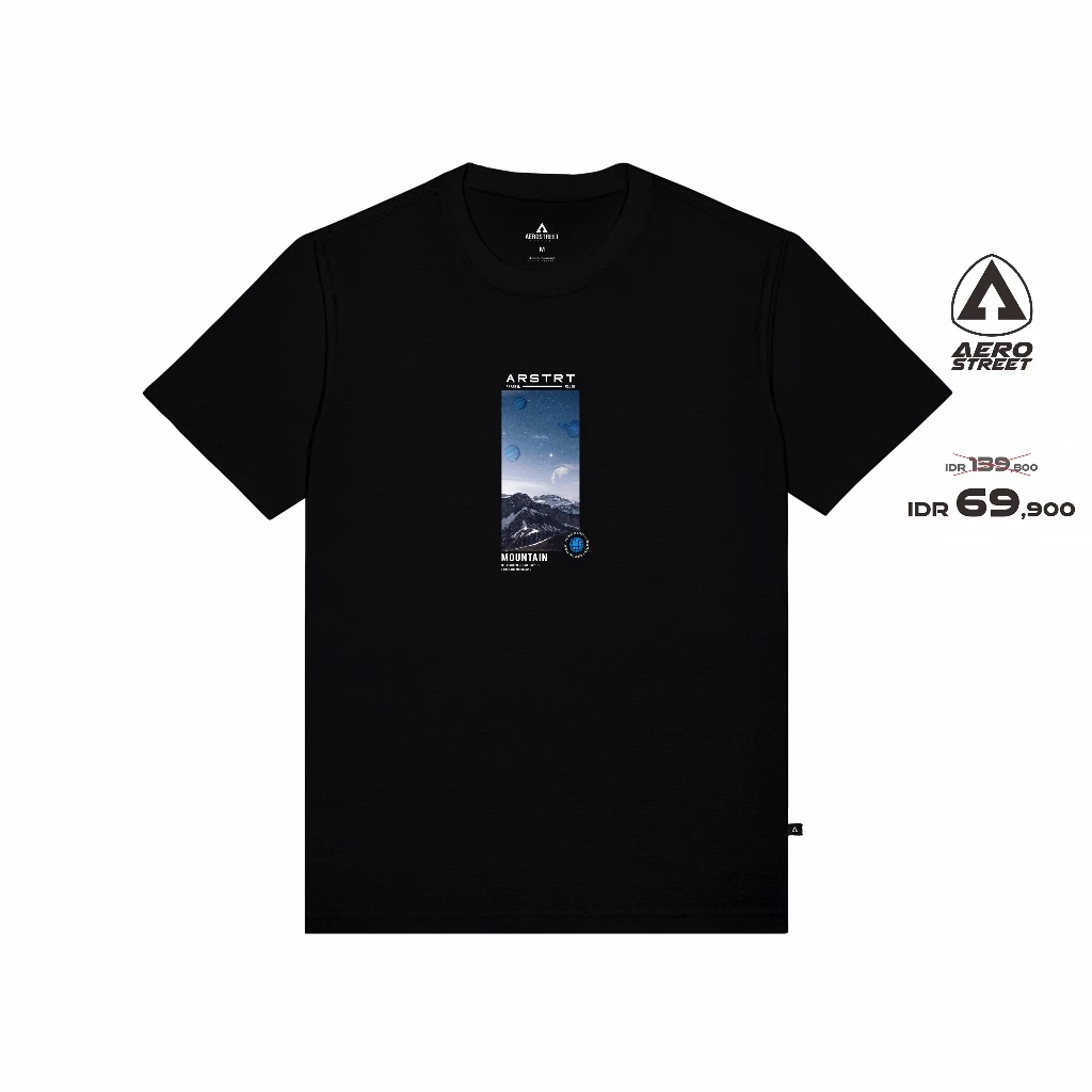 Aerostreet T Shirt Evan Hitam Kaos T-Shirt AABAA