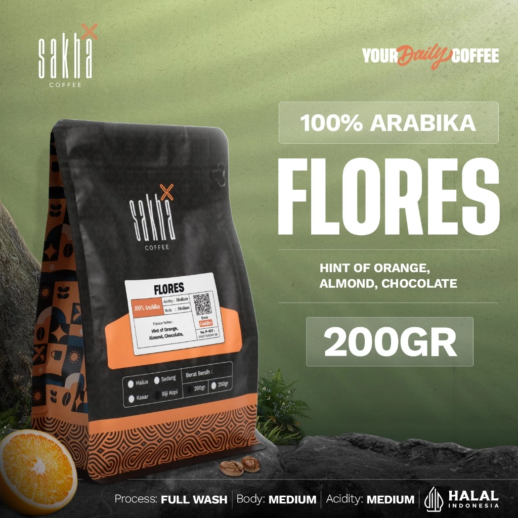 Biji Kopi Bubuk Arabika Flores Bajawa Arabica Coffee Beans Origin Espresso Dan Manual Brew 200gr