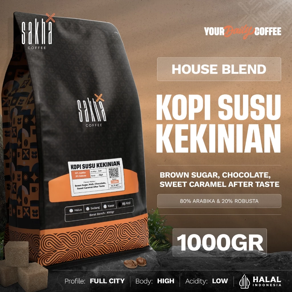 Espresso Coffee House Blend For Es Kopi Susu Kekinian 1Kg Coffe Bean Sakha Roastery Biji Bubuk