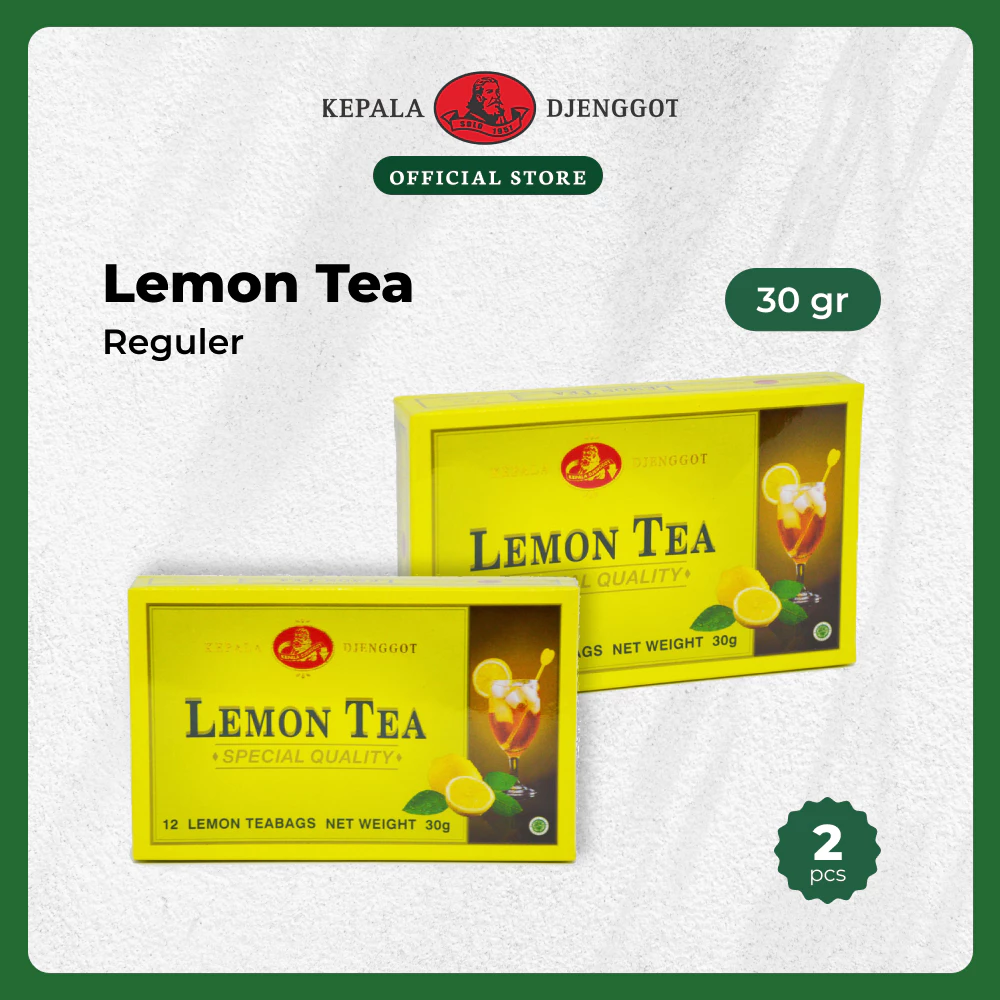 Kepala Djenggot Lemon Tea Regular 30gr x 2 Pcs - Teh Rasa Buah Lemon