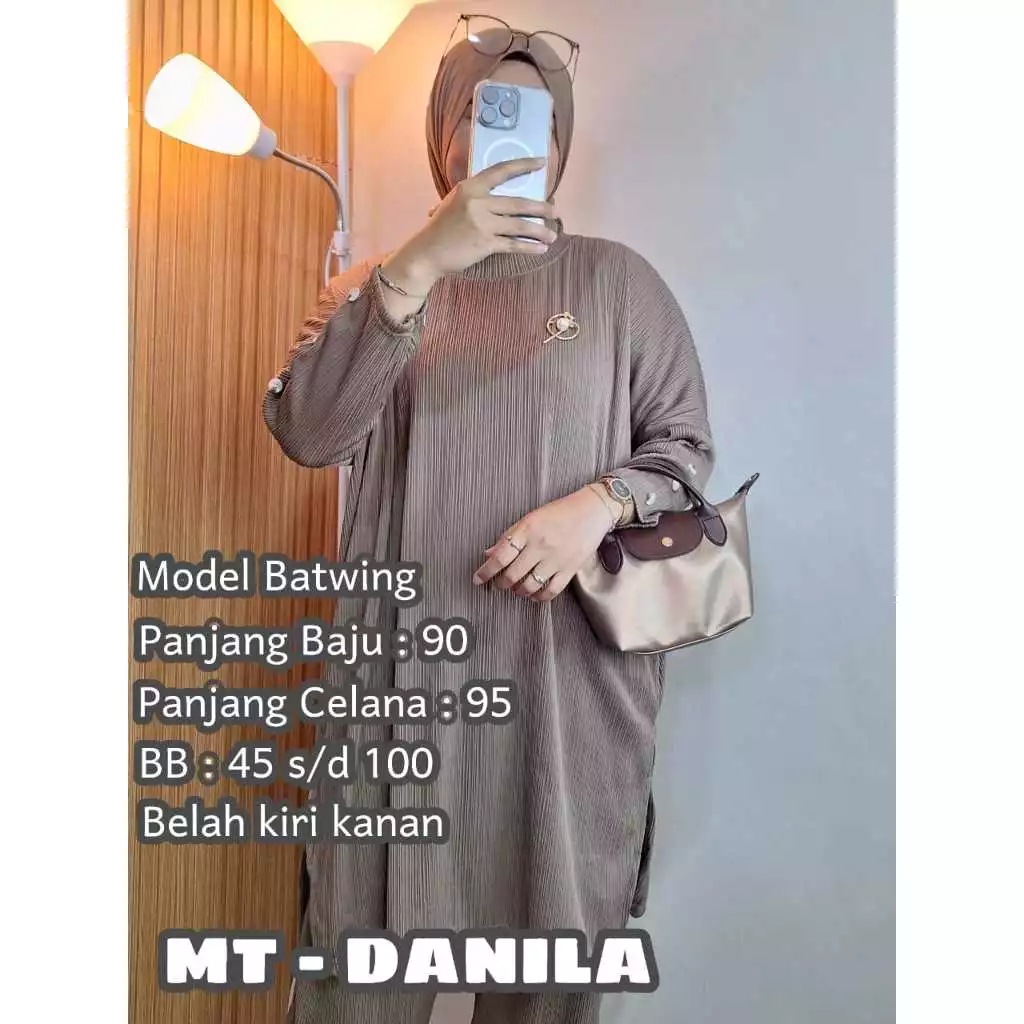 D - Oneset Danila Batwing Kancing Tangan Knit Condru [READY KIRIM]