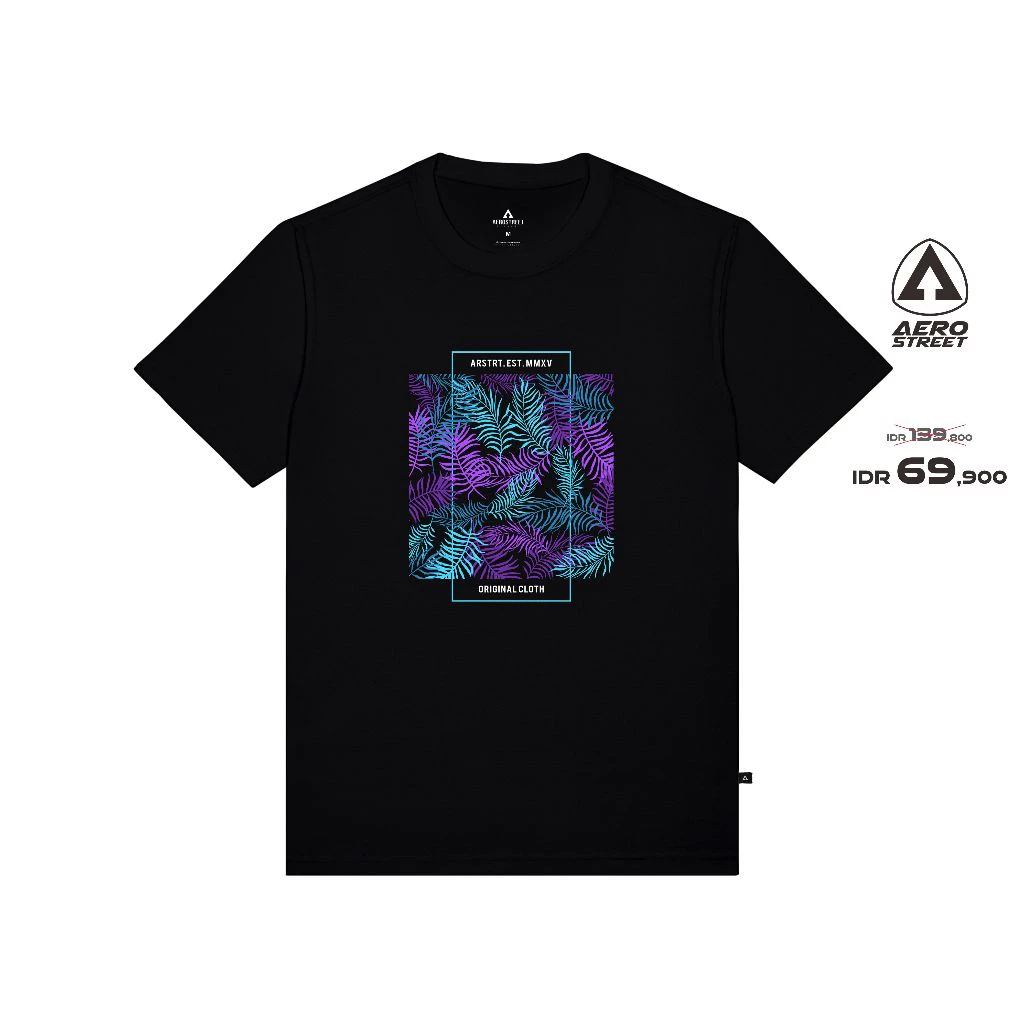 Aerostreet T Shirt Magnus Hitam Kaos T-Shirt AACAA