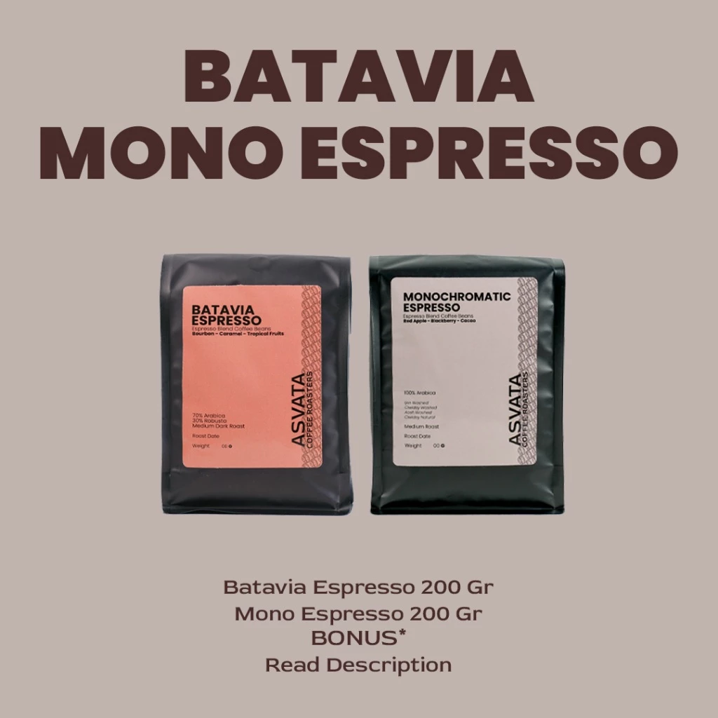Biji Kopi Bundling Espresso Batavia + Mono Premium Cafe Blend Roasted Beans