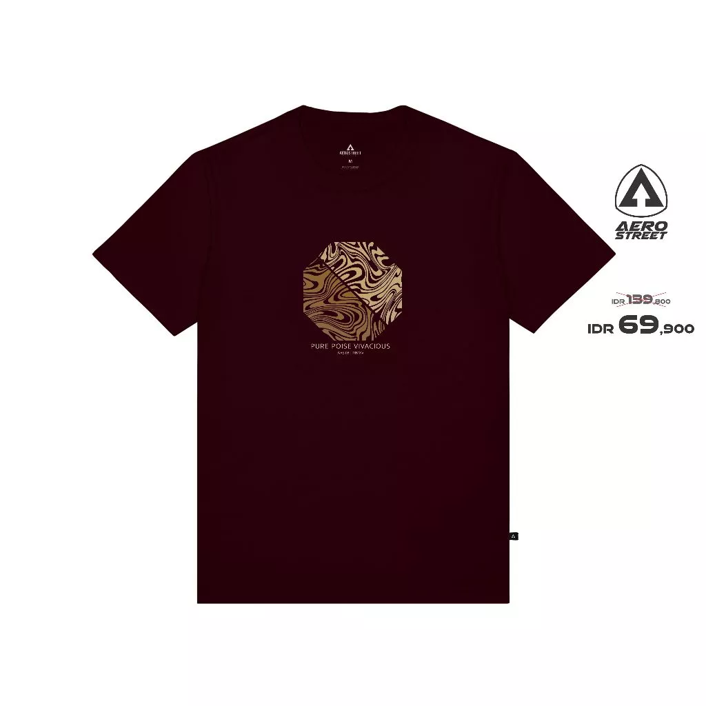 Aerostreet T Shirt Armania Maroon - Kaos T-Shirt Tshirt ABBAA