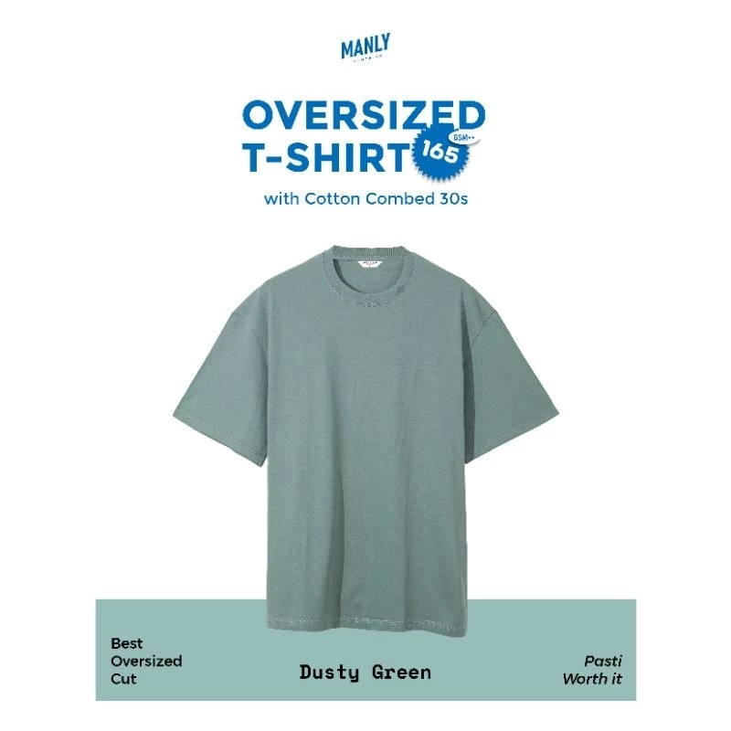 Manly Oversized Dusty Green with Best Cut Oversize