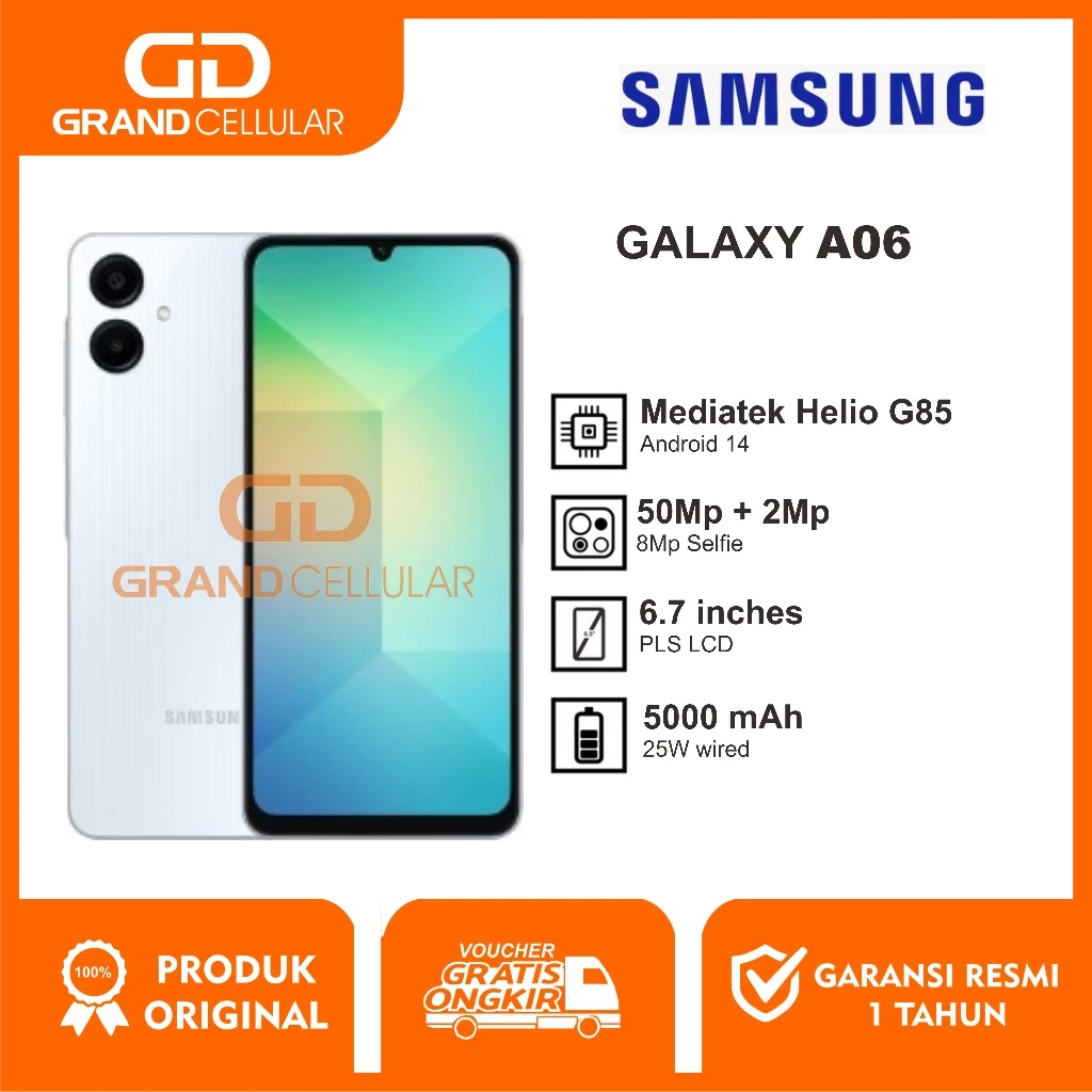 SAMSUNG A06 4/128GB - 6/128GB - 4/64GB Garansi Resmi