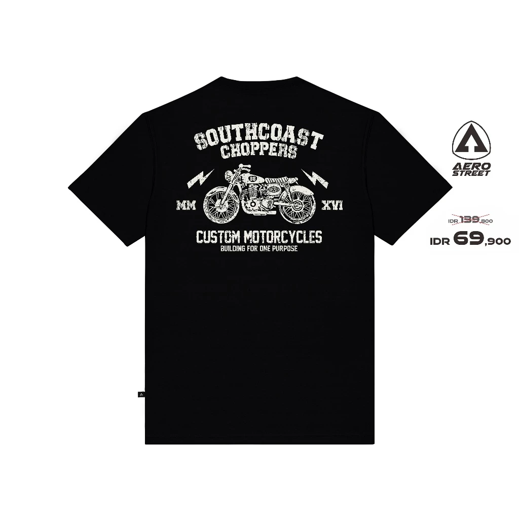 Aerostreet T Shirt Southcoast Hitam Kaos T-Shirt Tshirt AABAA