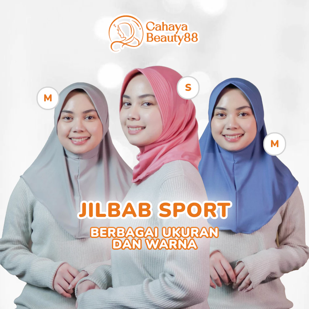 Jilbab Instan Kerudung Hijab Bergo Sport Size S & M - Warna Lengkap