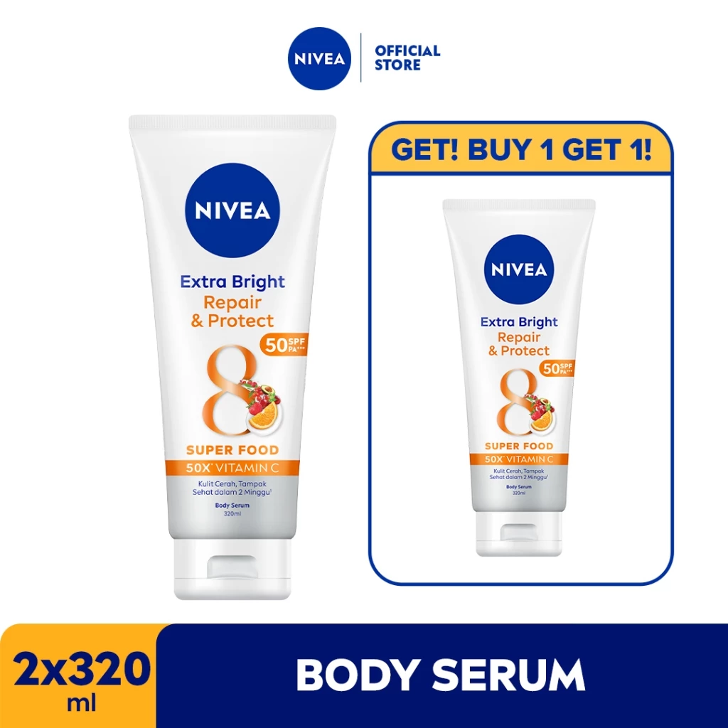 [B1G1] NIVEA Body Serum Extra Bright Repair & Protect SPF50 320ml