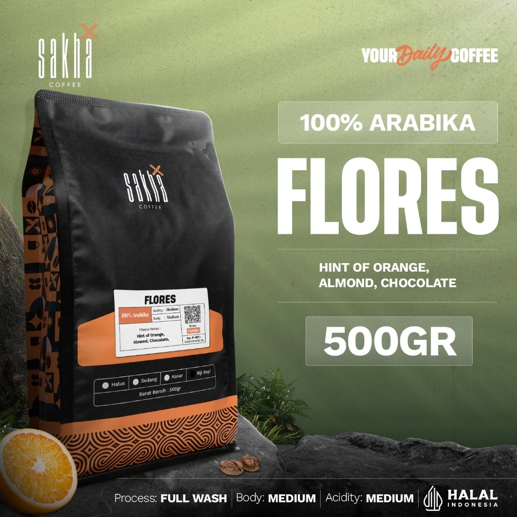 Biji Kopi Bubuk Arabika Flores Bajawa Arabica Coffee Beans Origin Espresso Dan Manual Brew 500gr