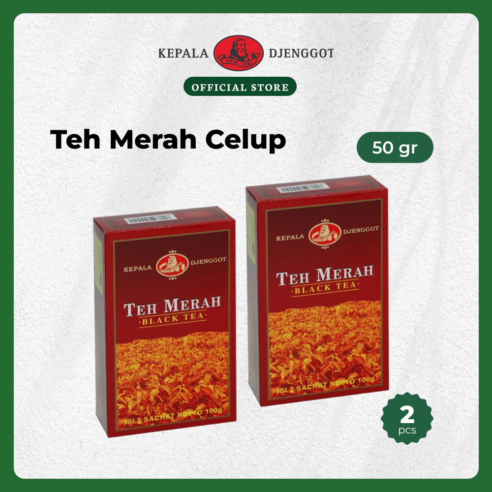 Kepala Djenggot Teh Merah Celup 50gr x 2 pcs - Teh Merah Celup