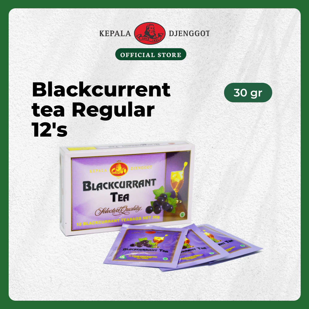 Kepala Djenggot Blackcurrant Tea Regular 1 Box Isi 12's 30 Gr - Teh Celup Rasa Buah Blackcurrant