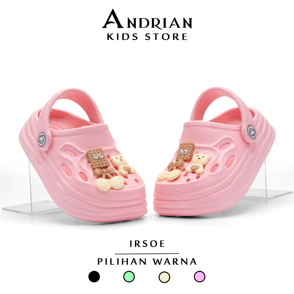 Sandal Anak perempuan baim karakter jibbitz biskuit 1-3 tahun